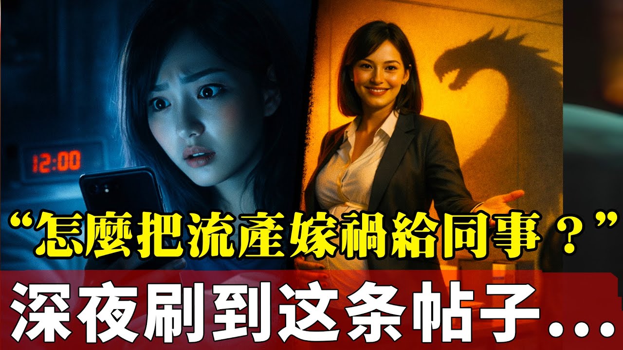 “怎麼把流產嫁禍給同事？”深夜刷到同城求助貼，第二天懷孕同事非要讓我摸肚子？我嚇出一身冷汗！职场故事, 奇葩同事, 情感故事,
