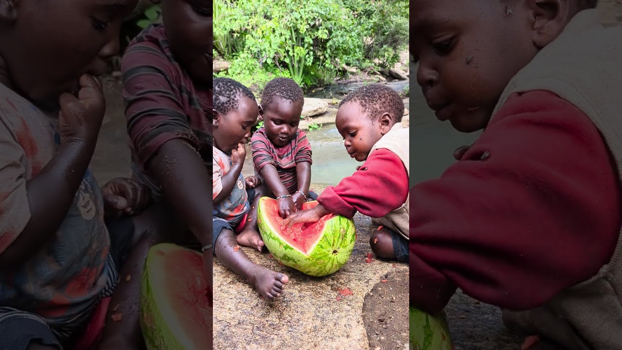 Traditional Hadzabe tribe cooking wild meat in Tanzania.Village food and African culture lifestyle.