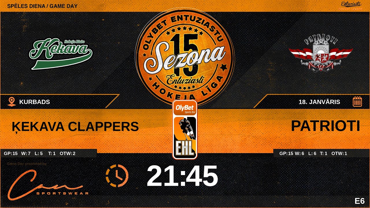 🎧🎤2026 01 18 | ĶEKAVA CLAPPERS (ĶE2) - PATRIOTI (PTR) | E6