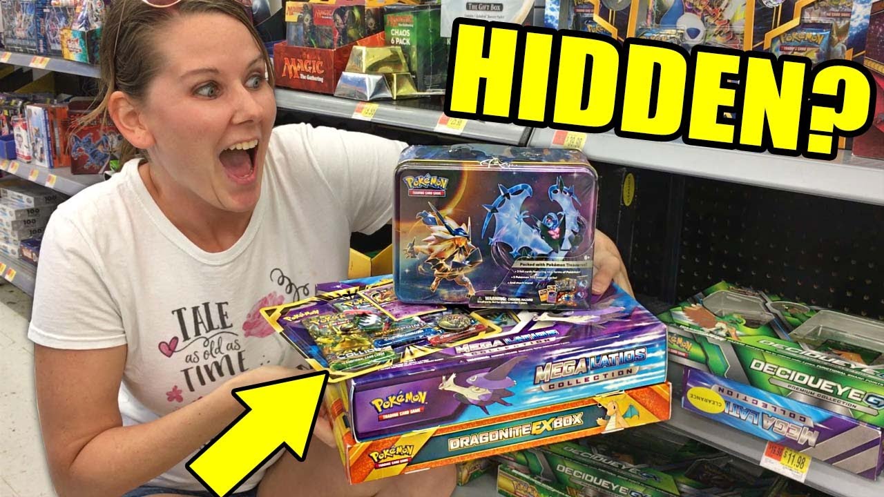 FIRST TIME EVER! SHE GOES SEARCHING FOR HIDDEN POKEMON CARDS IN STORE!