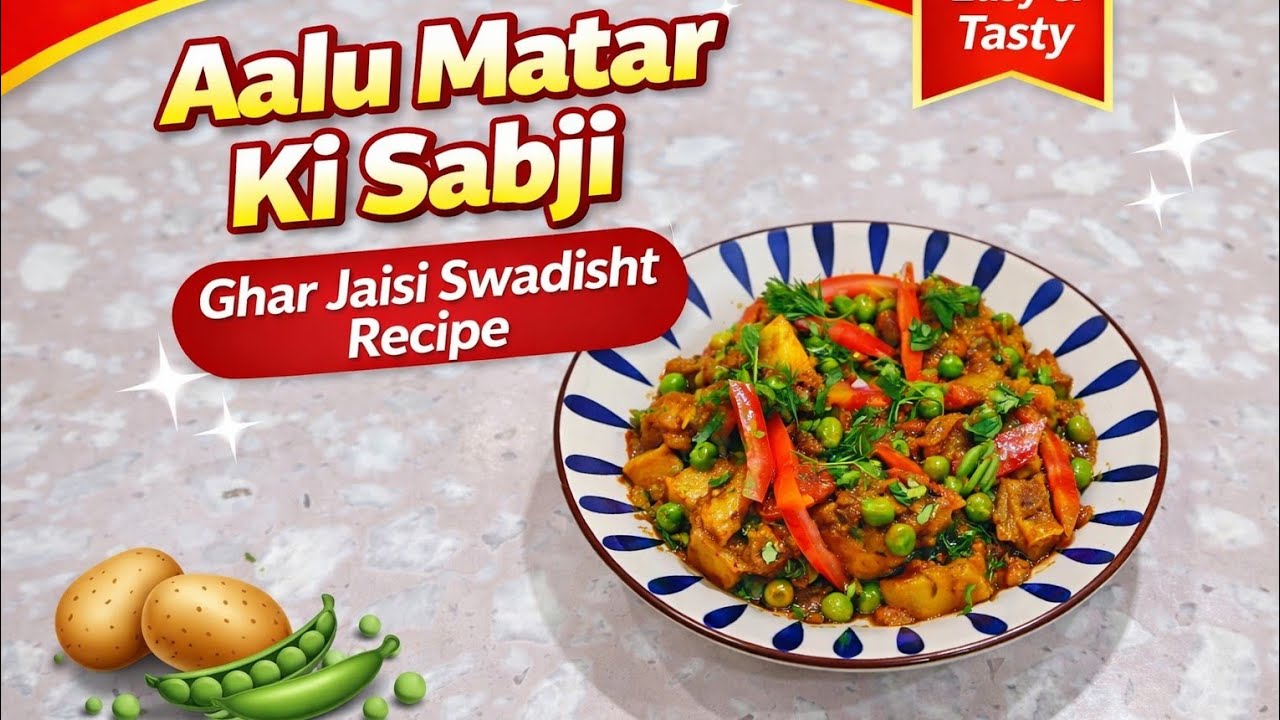 आलू मटर की सूखी सब्जी 15 मिनट में बनकर तैयार // Aloo Matar ki Sukhi sabji 15 minute recipe