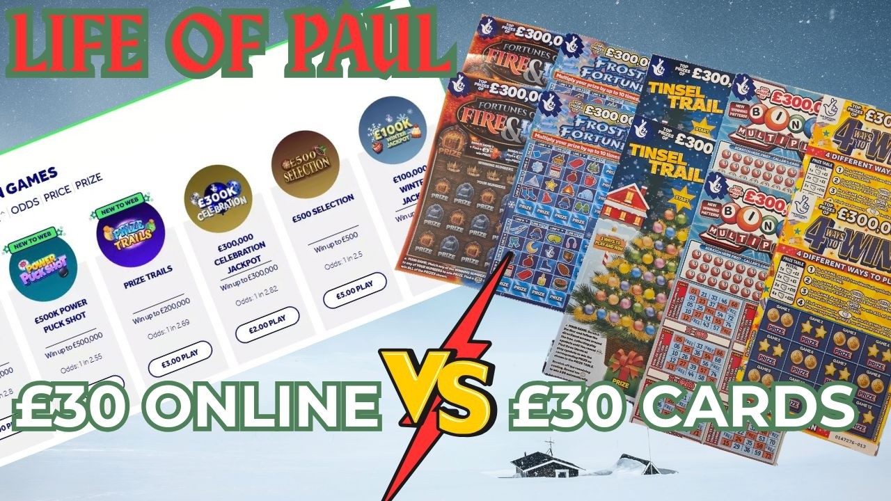National lottery scratch cards vs online instant games.