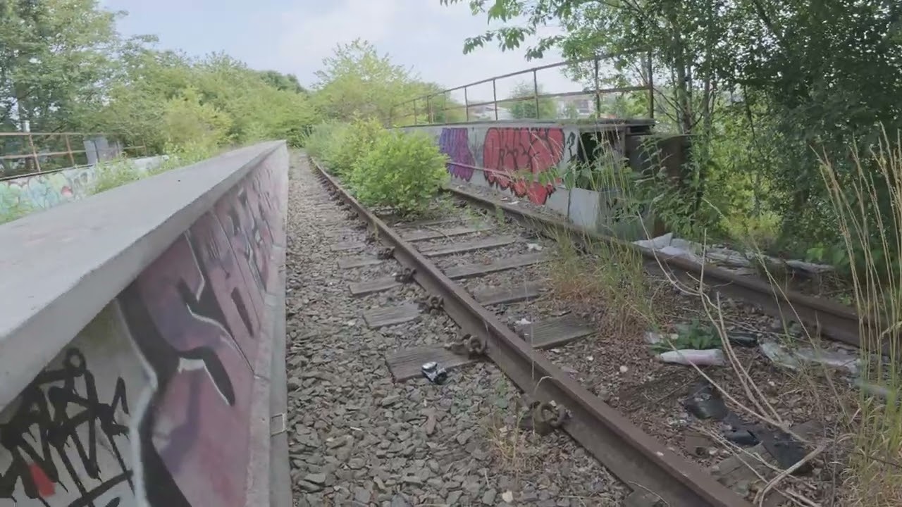 Exploring a hidden skate area and abandoned railway line