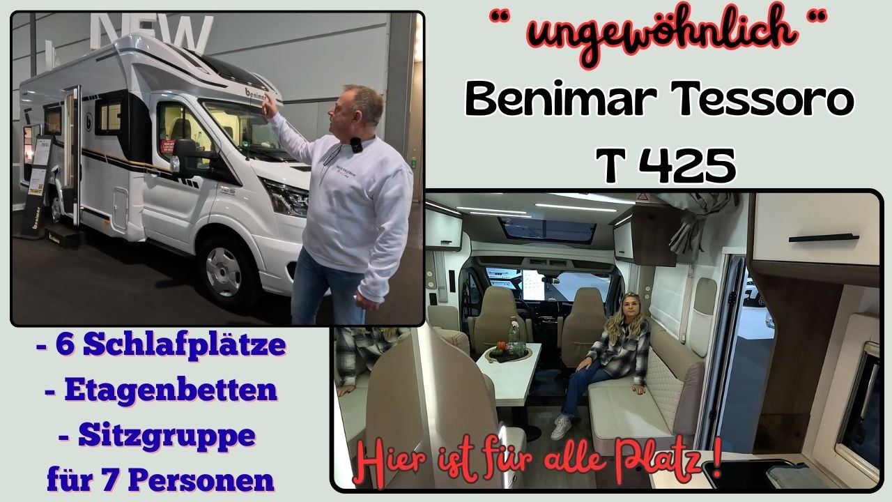 BENIMAR TESSORO T425 PLUS🚍NEUHEIT 2026 💫Wohnmobil mit neuem Grundriss und Dieselheizung * Roomtour