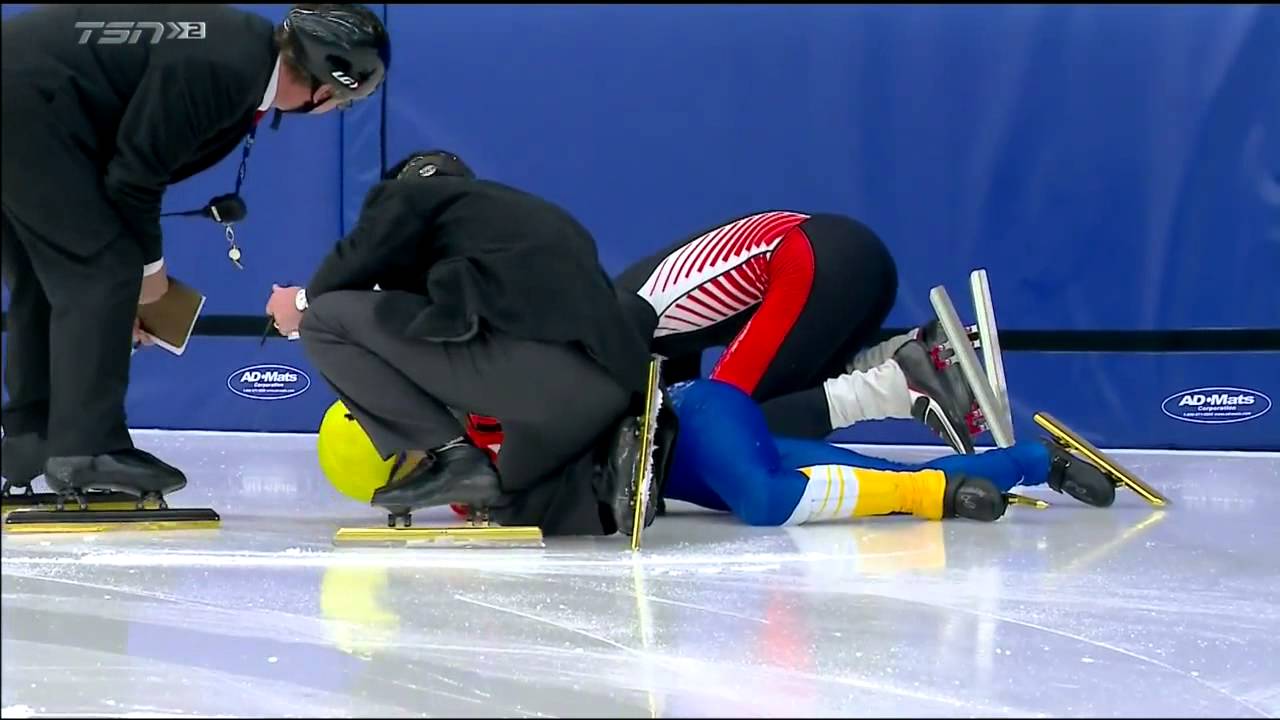 2015 Canada Winter Games, Short Track: Aidan's 500 Final with crash