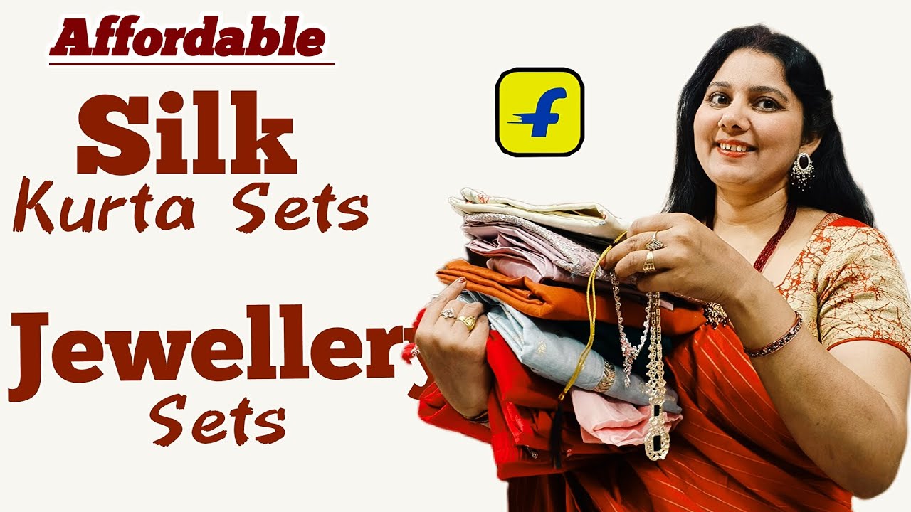 Affordable Flipkart Silk Kurta Sets Haul 2026 📿 Jewellery Sets #jewellery #silkkurta #ytstudio
