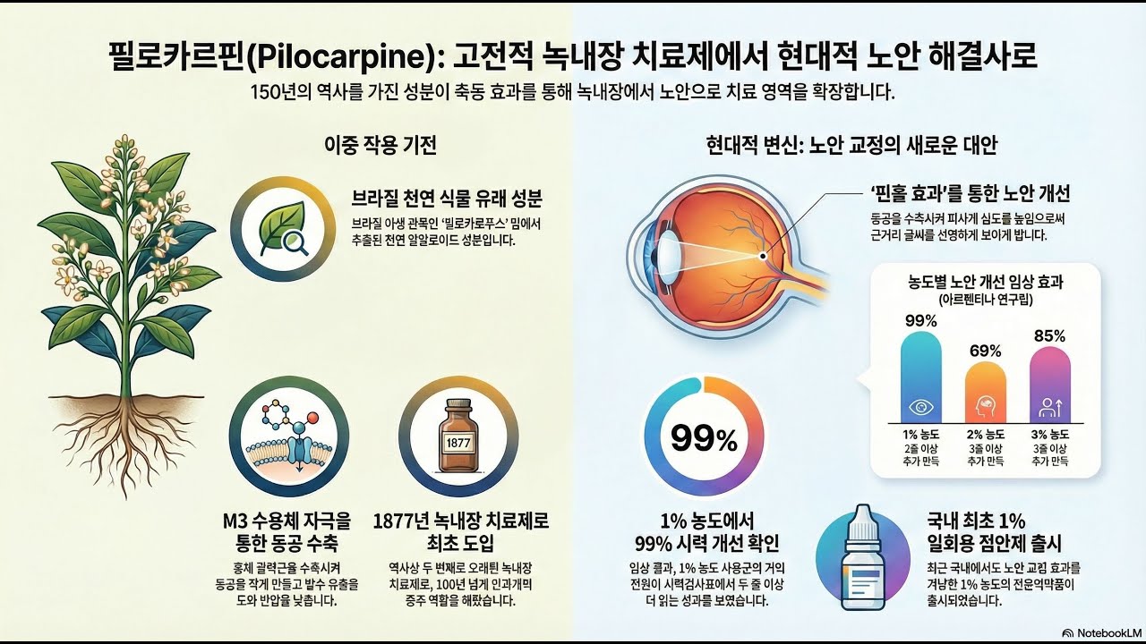 필로카르핀 점안액, 1% 농도의 비밀... 수술 없이 노안 해결 가능할까?