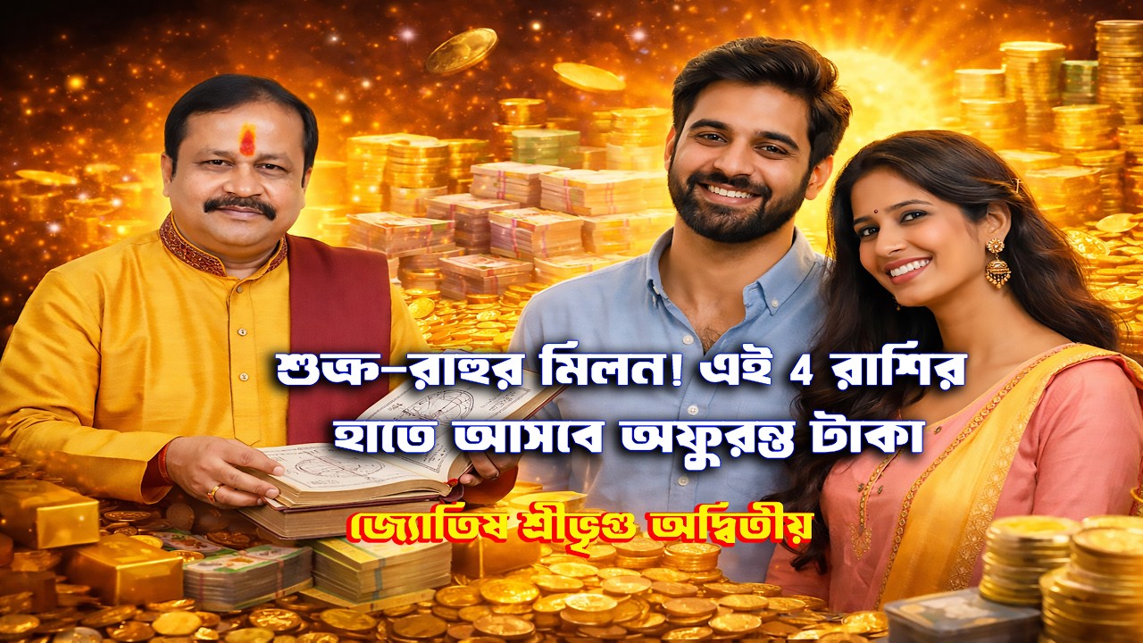 ৬ই ফেব্রুয়ারি থেকে শুক্র-রাহুর মিলন! এই ৪ রাশির হাতে আসবে অফুরন্ত টাকা I জ্যোতিষ শ্রী ভৃগু অদ্বিতীয়