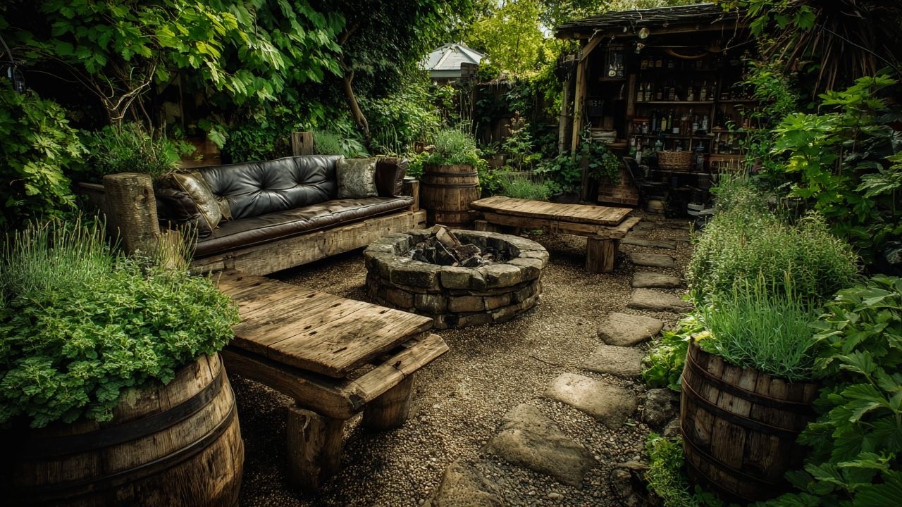 Create Beautiful Small Rustic Garden Oasis for Relaxation