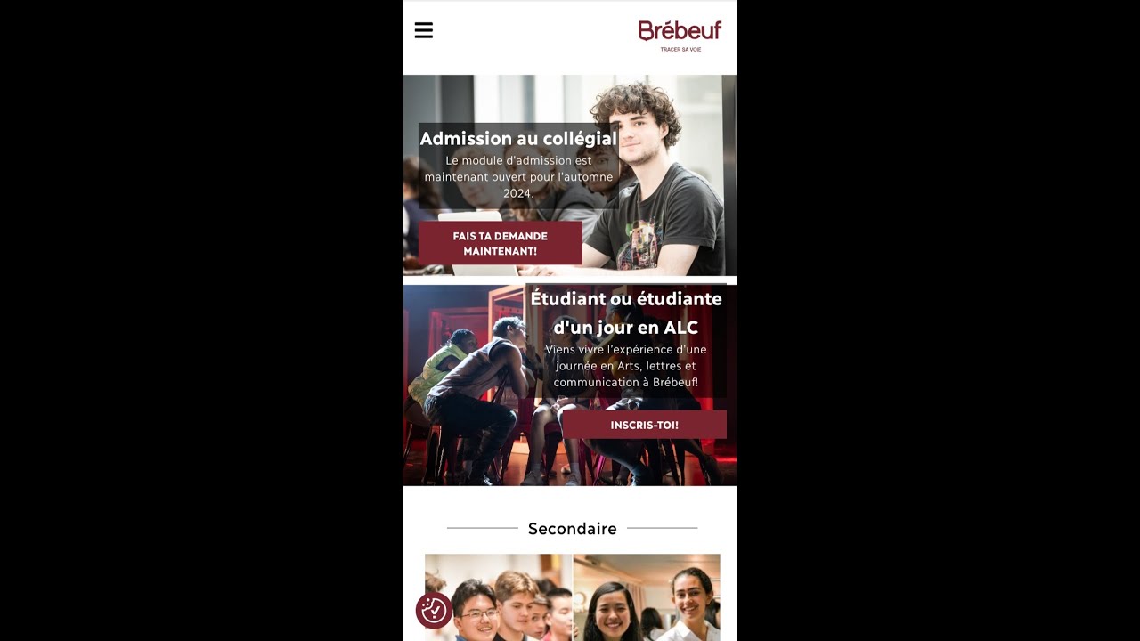 Comment faire une demande d'admission au Collège Jean-de-Brébeuf