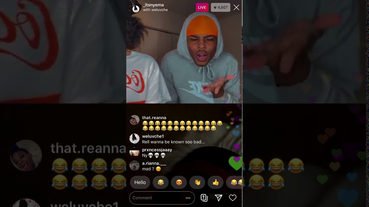 WeLuvChe arguing with Rell and Fendi on Nyema live!!
