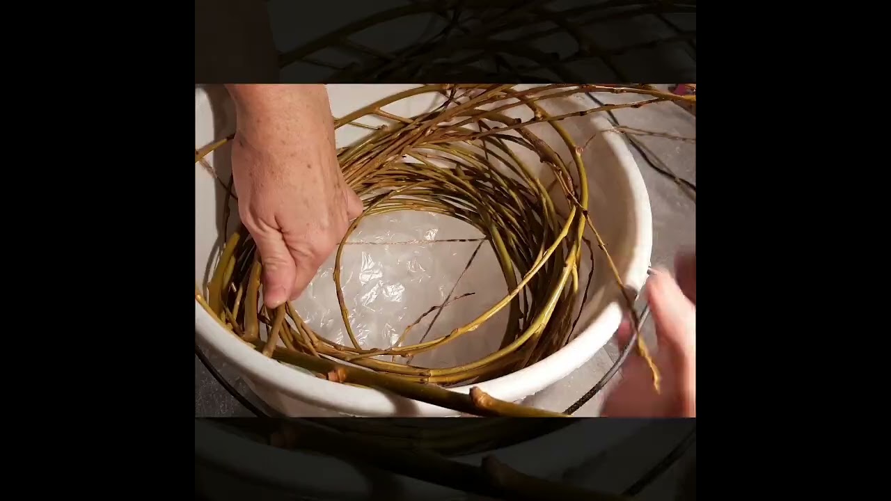Kranz aus biegsamen Zweigen fast kostenlos selber basteln #diy #tutorial #kranz #florist #fr&uuml;hling