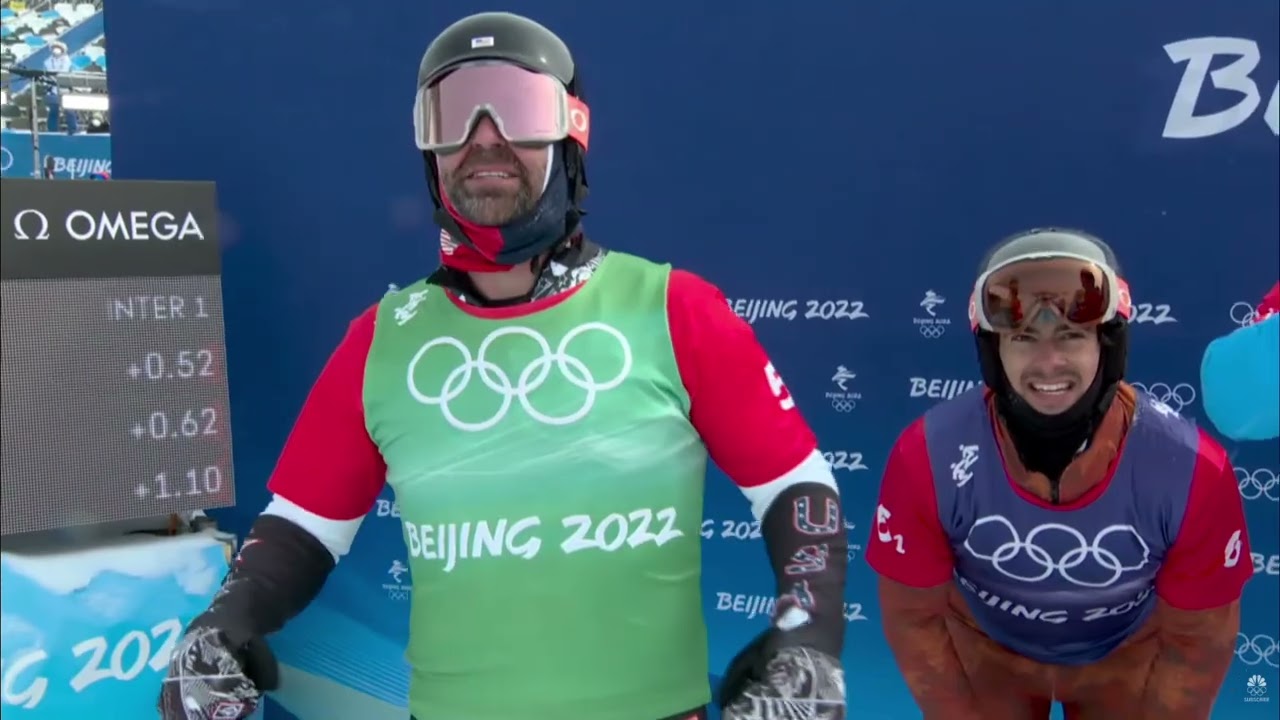 Nick Baumgartner and Lindsey Jacobellis -- 2022 Winter Olympics, Mixed Snowboard Cross