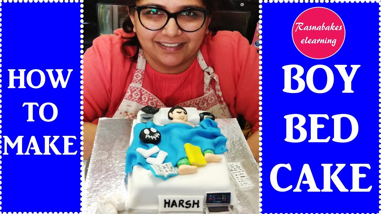How to make boy bed cake: decorating tutorial