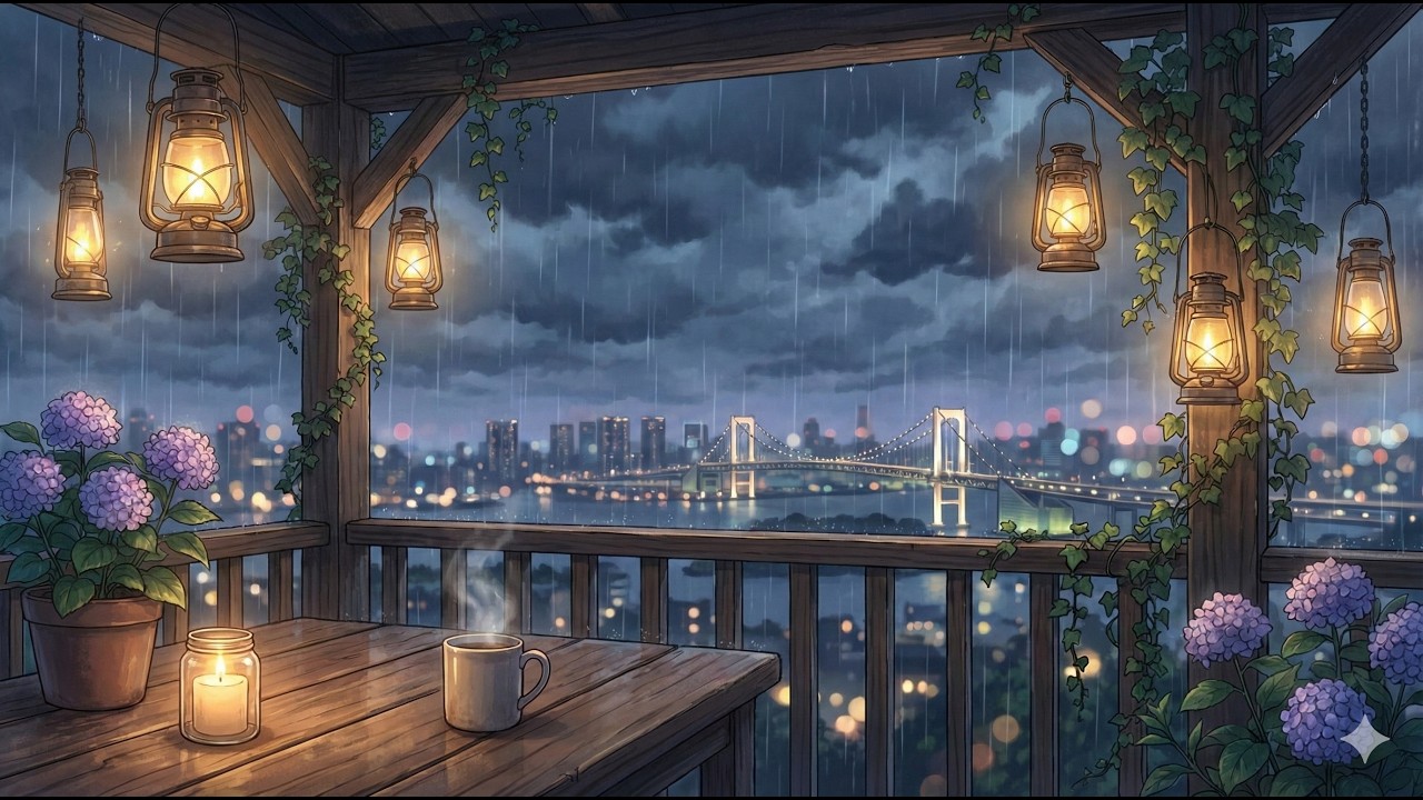 Rainy Night Lofi 🌃 Jazz Hip Hop [Study/Relax/Sleep]