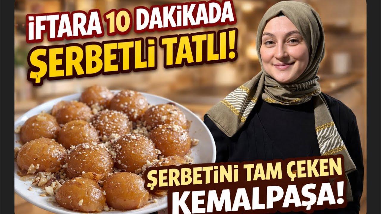 15 Dakikada Hazır! Ramazan’ın En Pratik Şerbetli Tatlısı #iftaranepişirsem #kolaytatlıtarifleri 