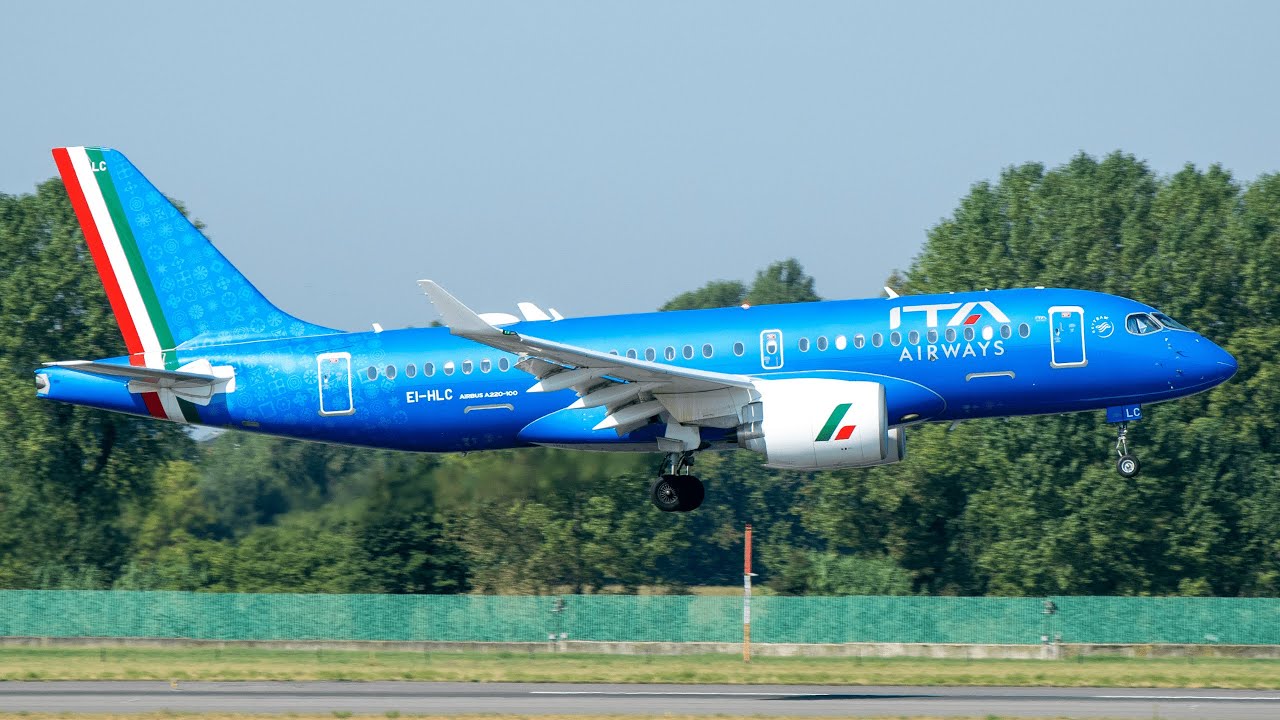 Plane spotting at LINATE AIRPORT Takeoff & Landing