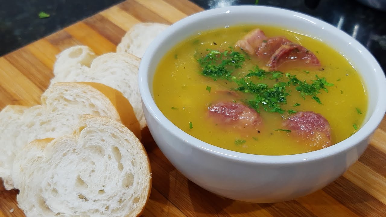 CALDO DE BATATA BAROA COM LINGUIÇA E BACON (POR FERNANDO COUTO)