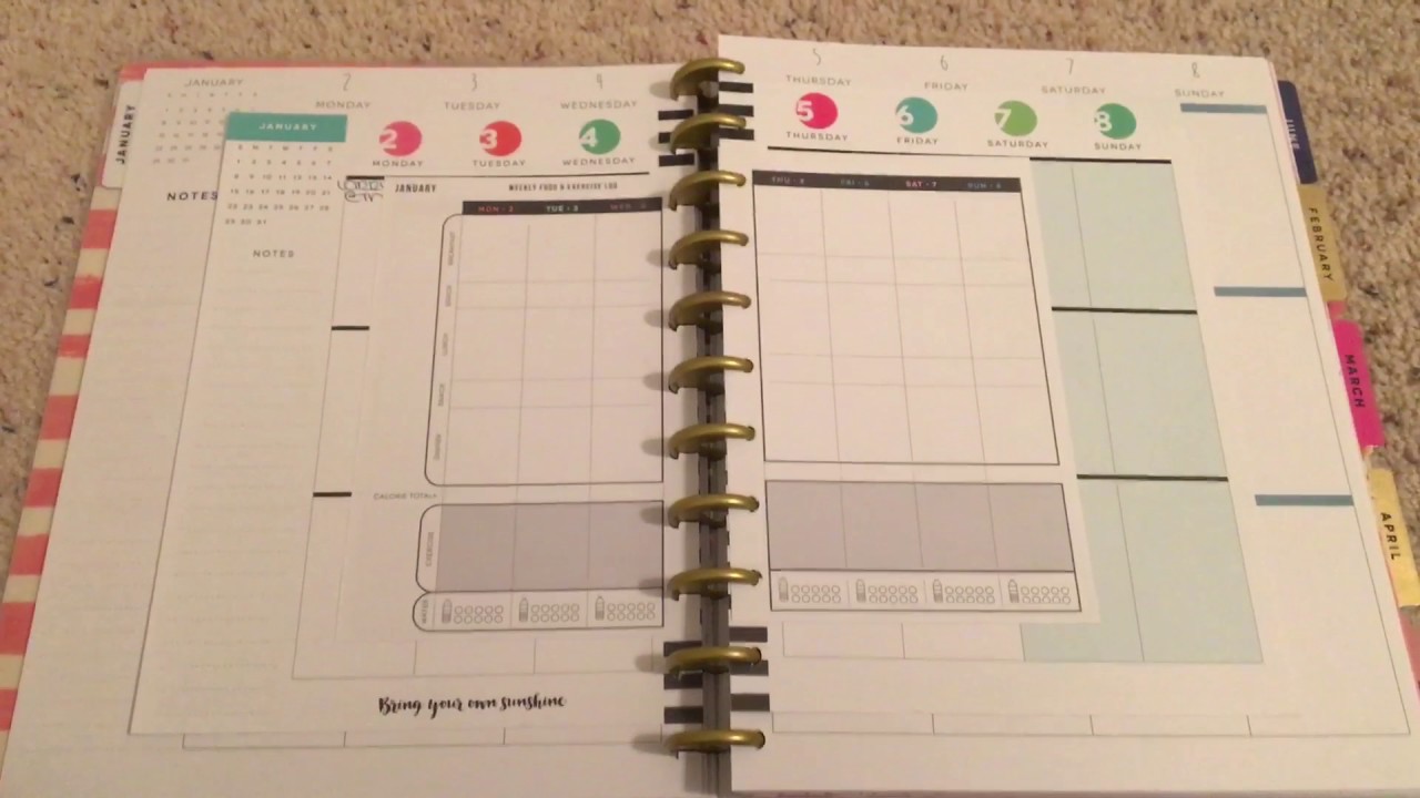 Happy Planner Set Up for 2017