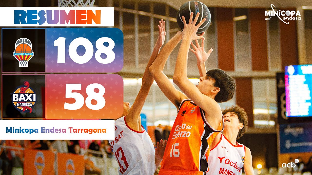 Valencia Basket - Occident Bàsquet Manresa (108 - 58) RESUMEN | Minicopa Endesa Tarragona 2024