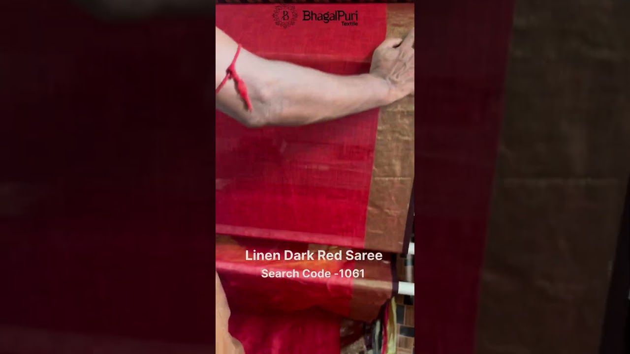 Dark Red linen Saree | Handloom Linen Saree | Premium Linen saree #linensilksaree #saree #linen