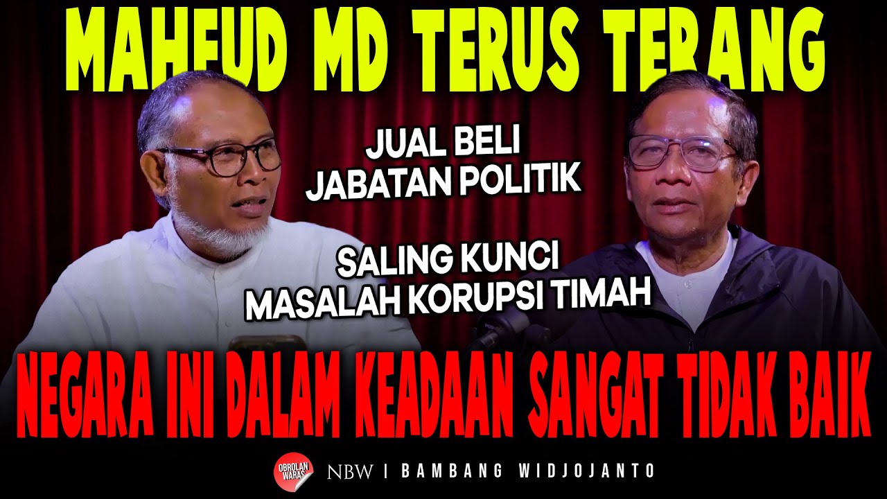 MAHFUD MD NEGARA INI SEDANG BAHAYA, ADA DI TUBIR JURANG