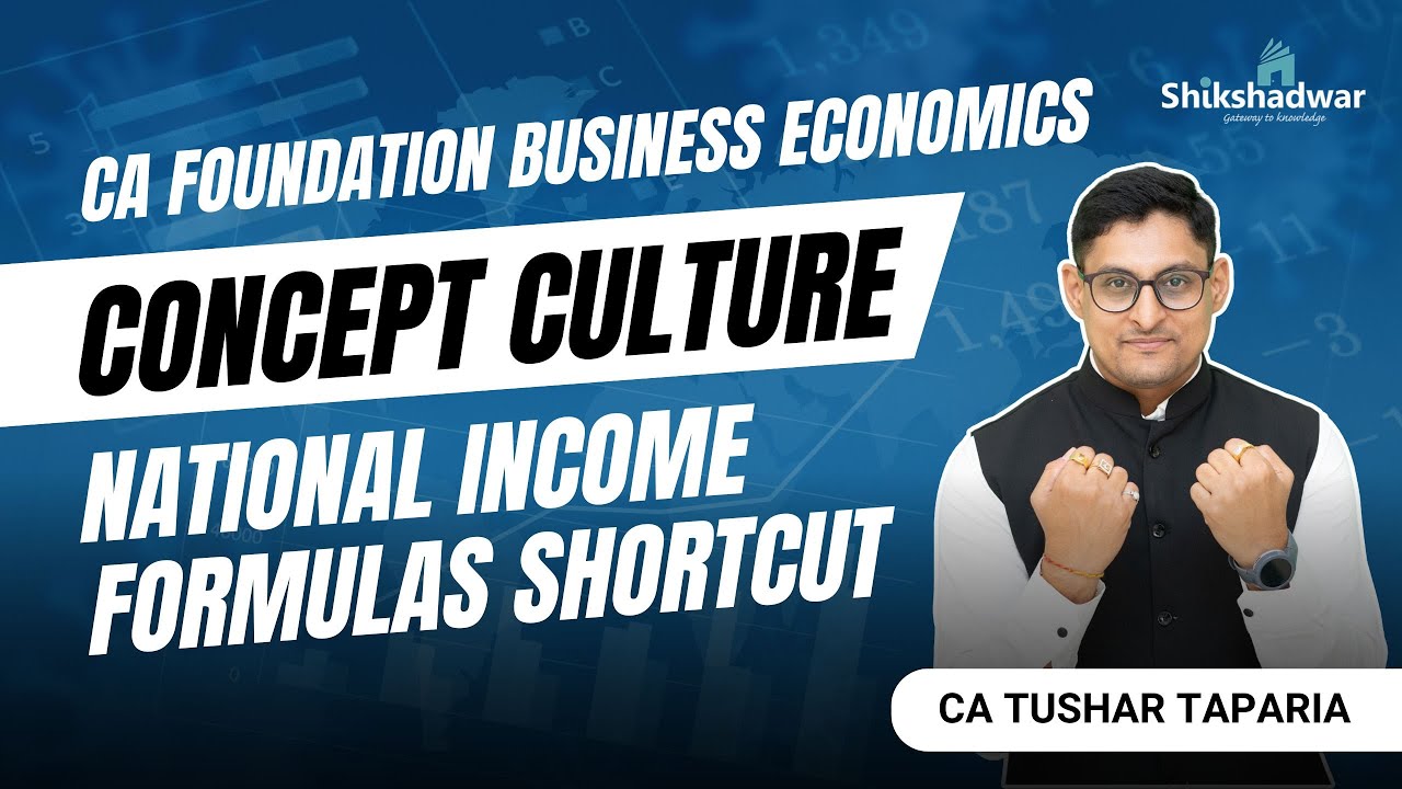 All National Income Formula Shortcuts | Chapter 6 | CA Foundation Economics | Concept Culture