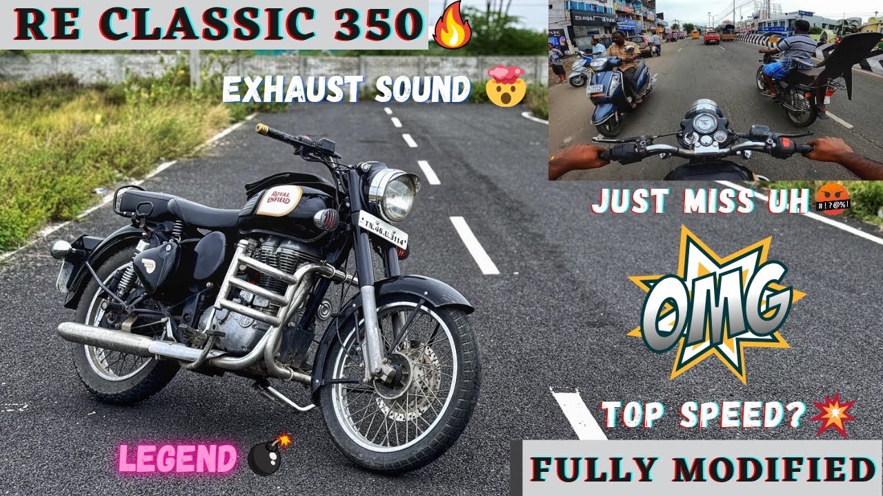 Day With Legend RE Classic 350⚡😈/Fully Modified 📈/Crazy Public Reaction🤣/Extreme Loud Exhaust😱