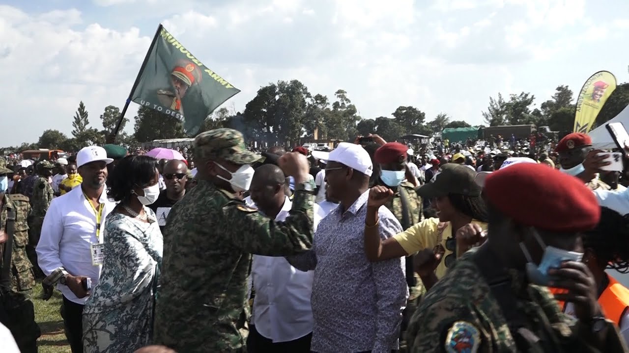 Gen.  Muhoozi Kainerugaba arrives at Bombo