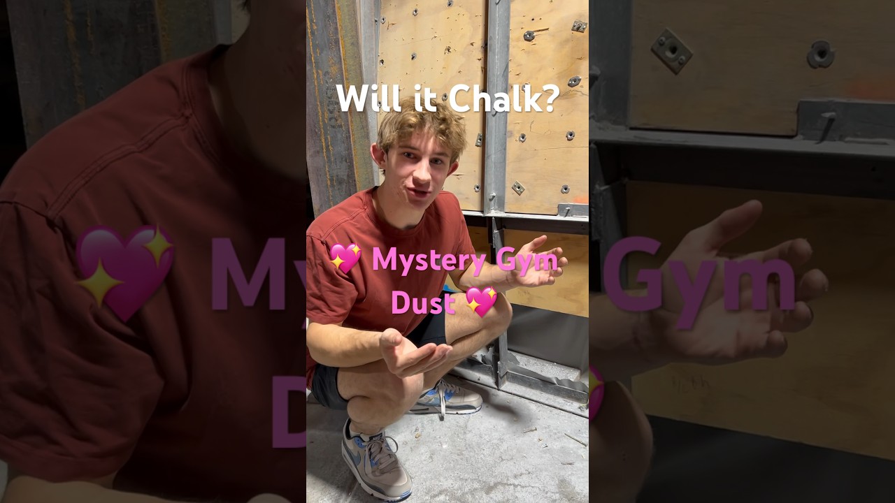 Will it Chalk? Mystery Gym Dust edition 💖 #climbing #willitchalk #bouldering #climbingmemes