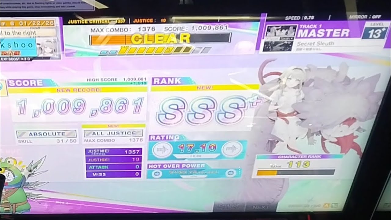 [CHUNITHM] Secret Sleuth (MASTER 13+) AJ