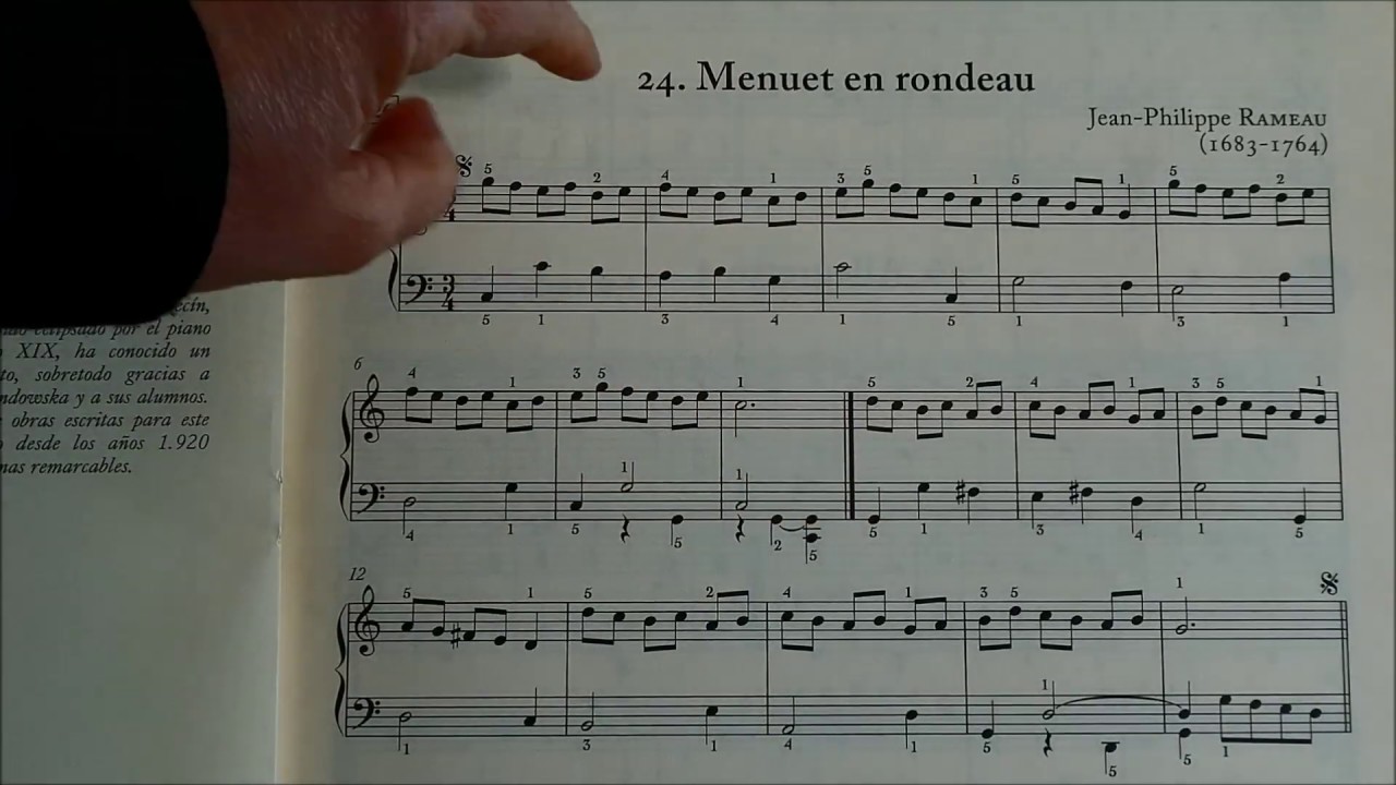 Rameau Menuet en DO Majeur - TUTO CLAVECIN F. Monzani