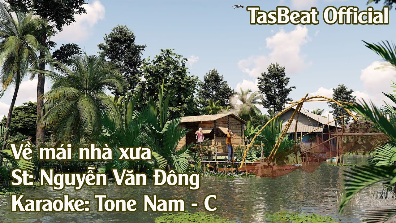 Karaoke Về Mái Nhà Xưa - Tone Nam | TAS BEAT