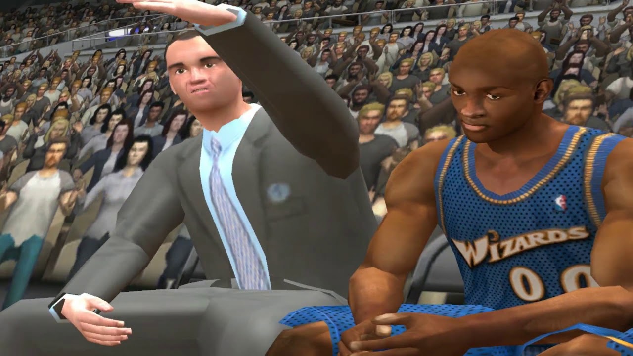 [PC] NBA Live 2003 Gameplay - Wizards vs 90's All Stars