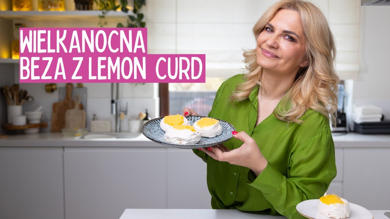 Bezowe jajka z kremem cytrynowym lemon curd