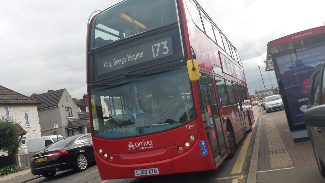 Thrash. Journey on the 173. LJ60ATU. T191. Arriva London Enviro 400.