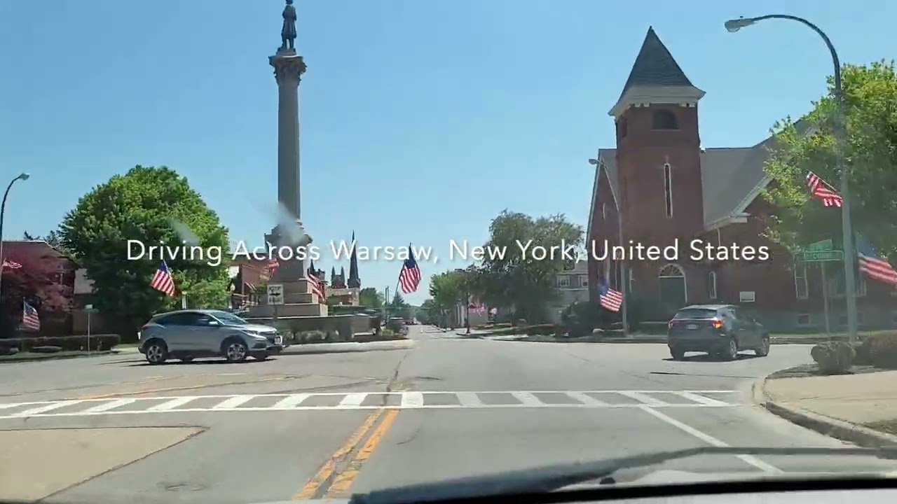 Driving Across Warsaw, New York, United States