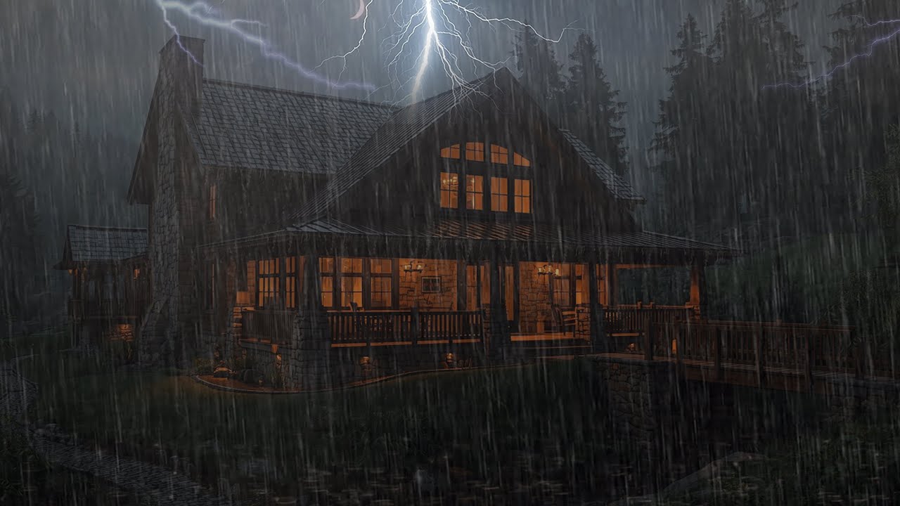 Night Rain Sounds in Foggy Forest 🌧️ Calm ASMR Ambience for Stress Relief & Focus