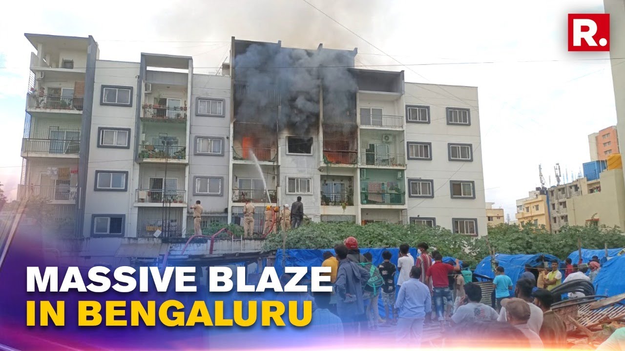 Fire Breaks Out At Apartment In Bengaluru, Woman Trapped Inside; Rescue Ops Underway