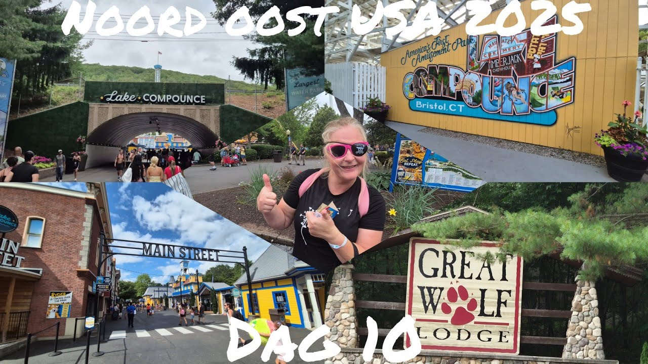 Noord oost USA juli 2025 dag 10, Lake Compounce en aankomst Great wolf lodge