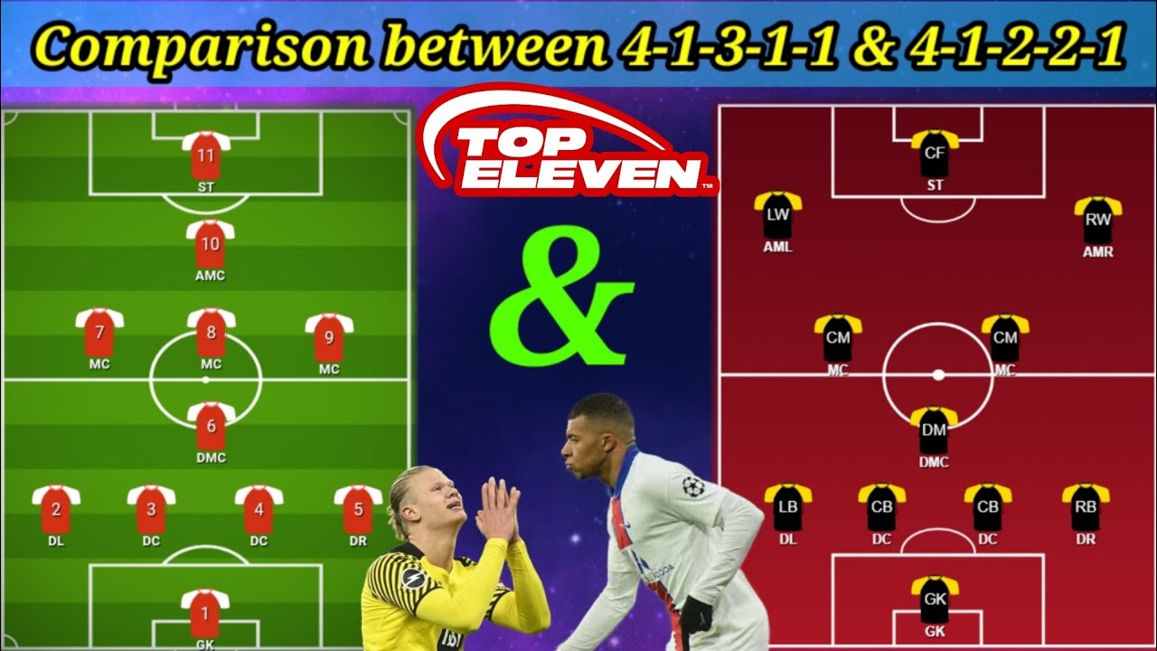 *New* Best formation & tactic comparison between 4-1-3-1-1 & 4-1-2-2-1 in Top Eleven 2025