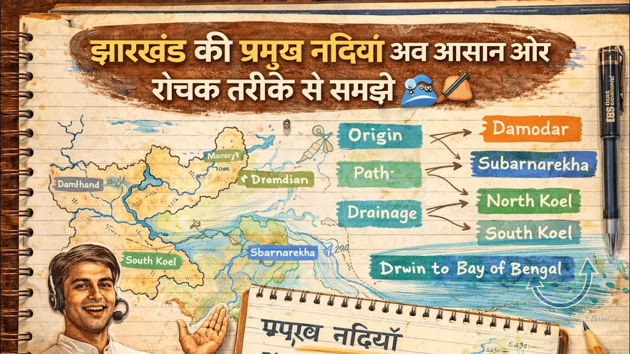 झारखंड की प्रमुख नदियाँ अब आसान और रोचक तरीके से समझें 🌊✍️