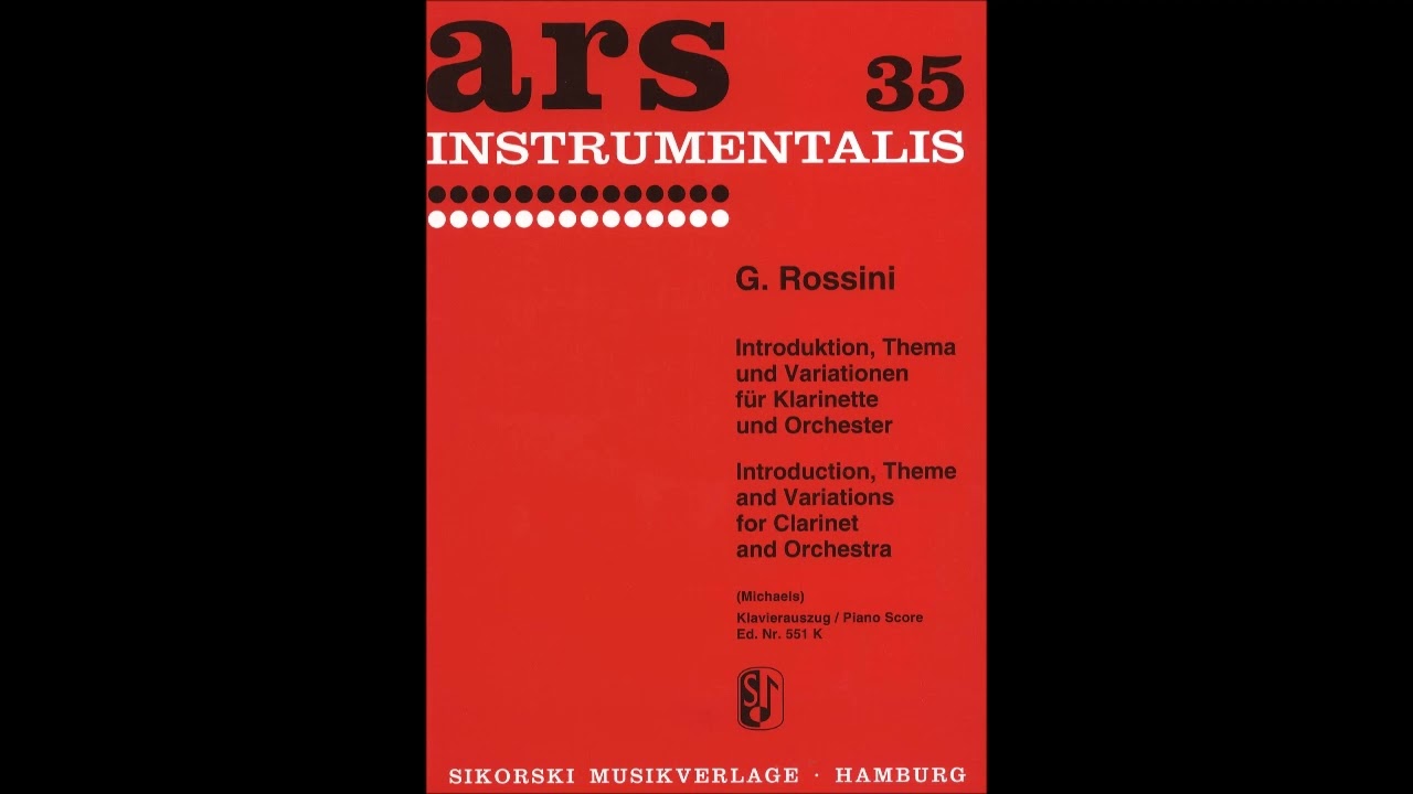 Rossini - Introduction, theme and variations for Clarinet and Piano
