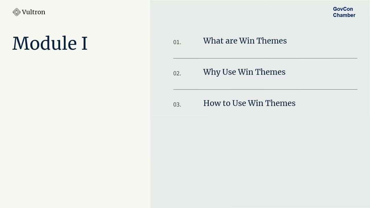 Win Theme Masterclass FY2026 (video 02) for Winning Federal Contracts by Government Contractors