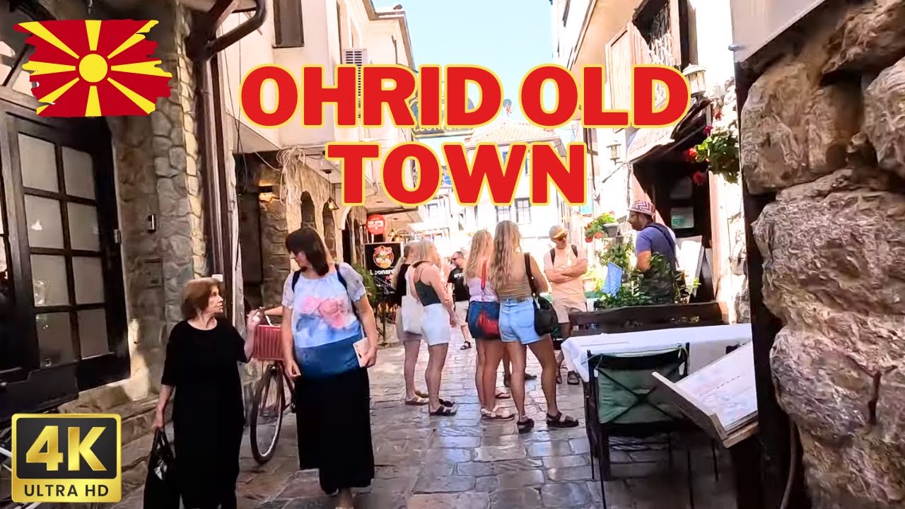 Ohrid Old Town Walk | Exploring the Timeless Charms of Macedonia's Jewel | 4K