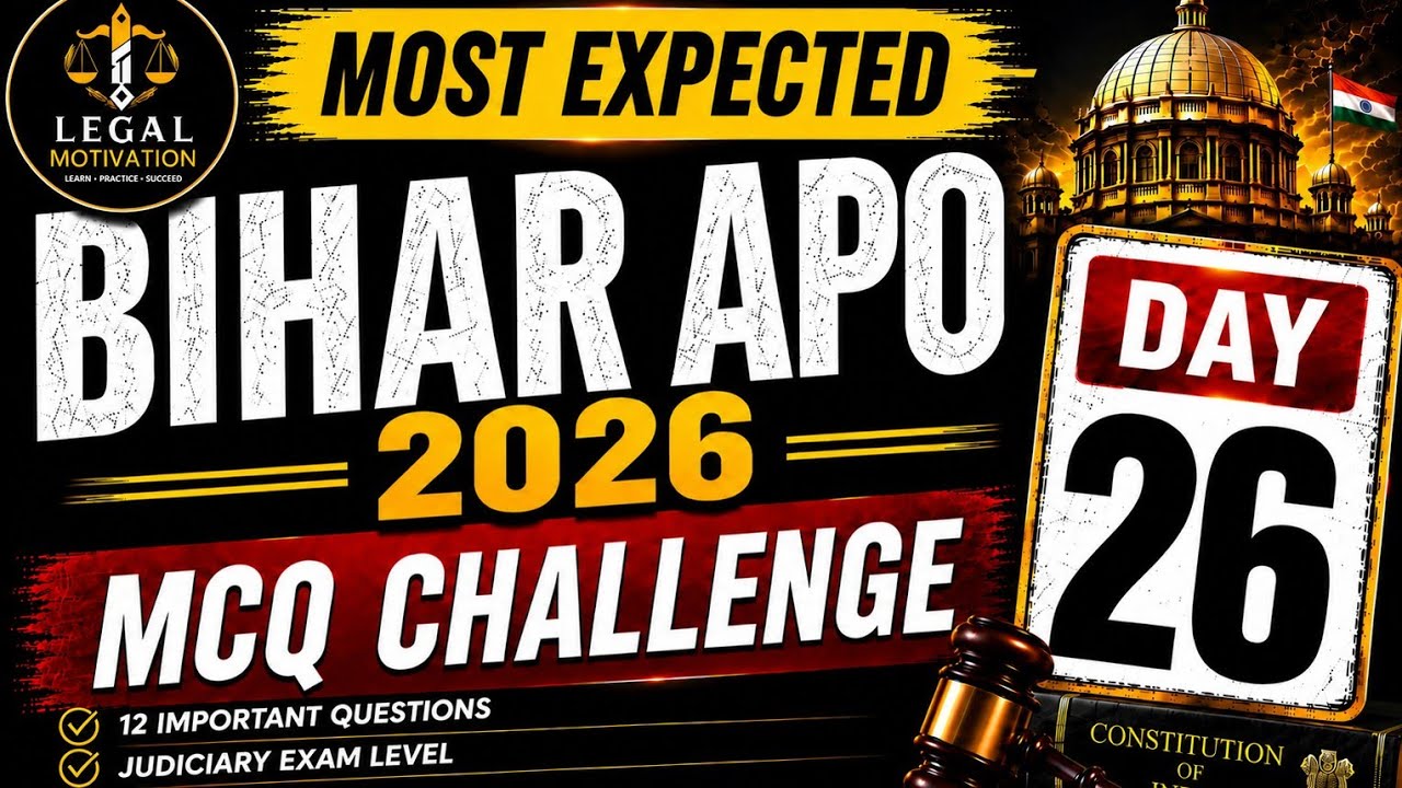 🔥 Most Expected Bihar APO MCQs | Day 26