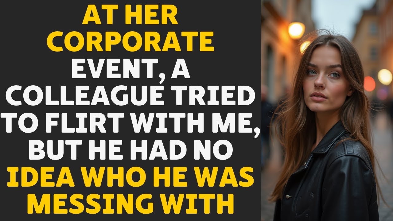 A colleague tried to hit on me at her corporate party, but he had no idea who I was