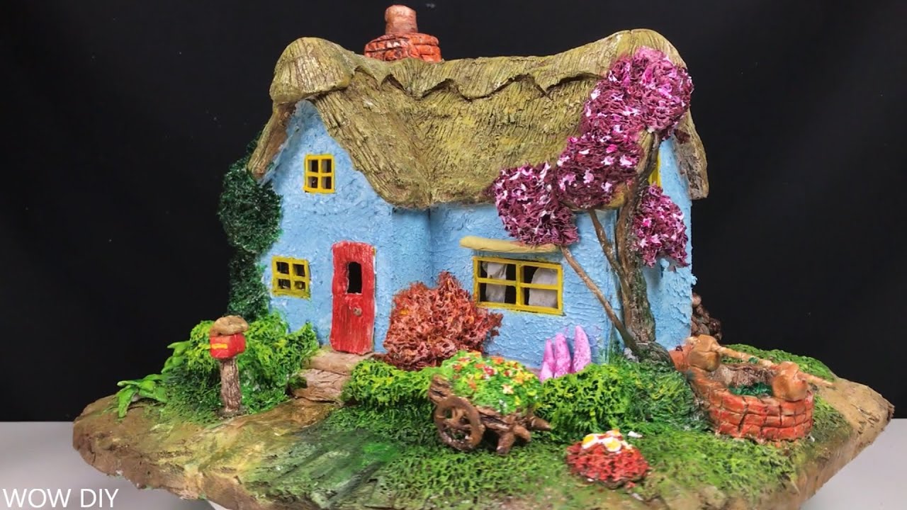 Make a mini cottage using Das clay