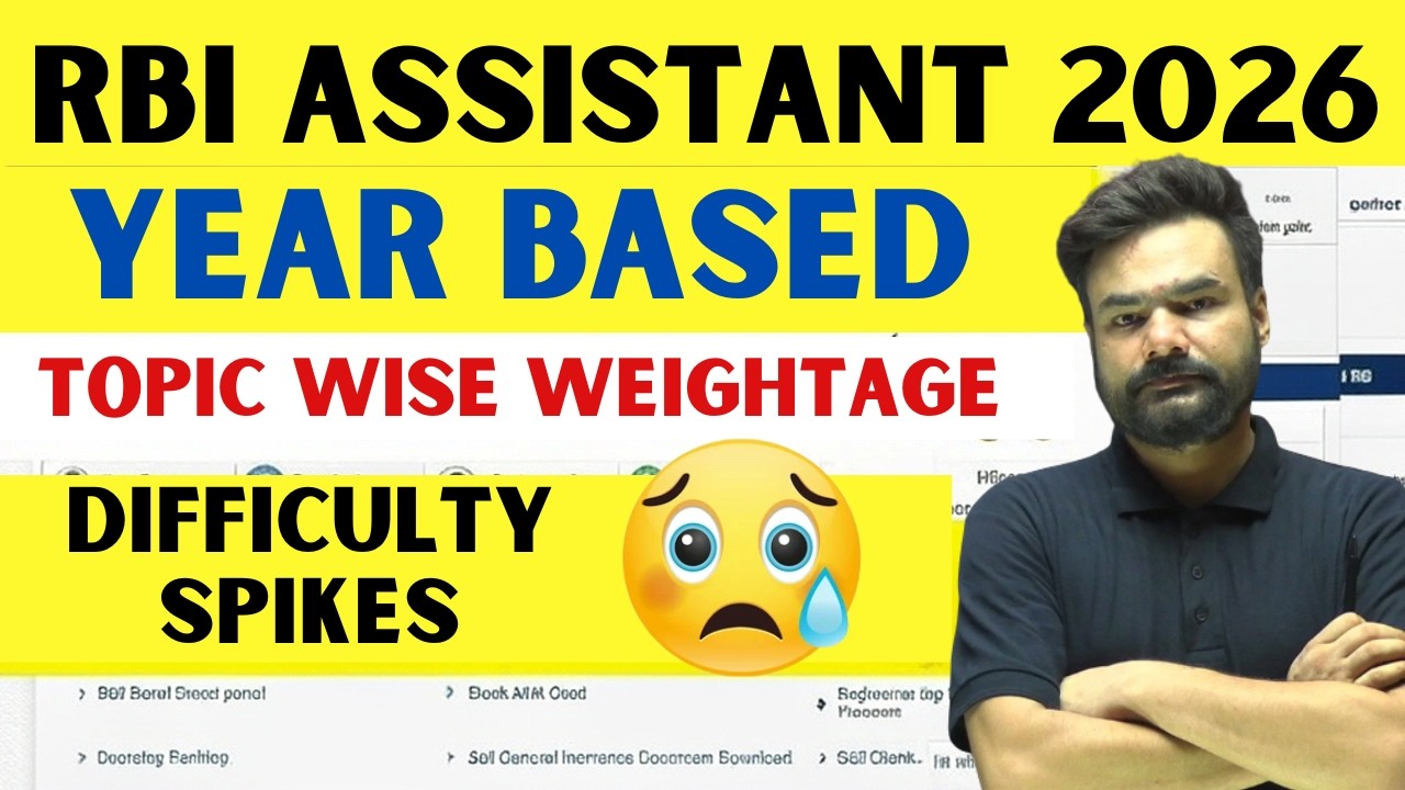 RBI Assistant 2026 | RBI Assistant Syllabus | Topic Wise Weightage | Most Important Topics