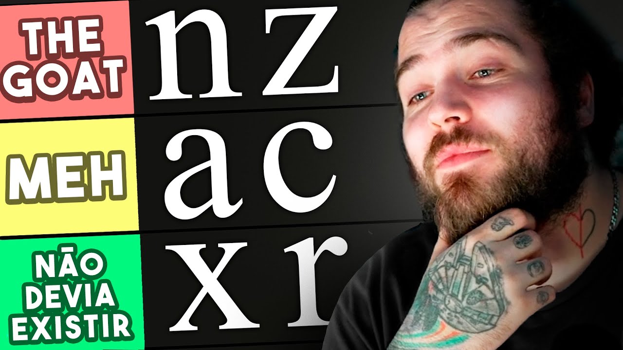 AVALIEI TODAS AS LETRAS DO ALFABETO